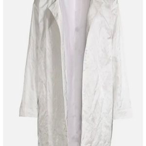 Eileen Fisher Organic Cotton Satin Steel Coat